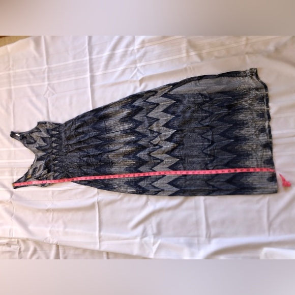 Blue Patterned Maxi Dress - Picture 7 of 13